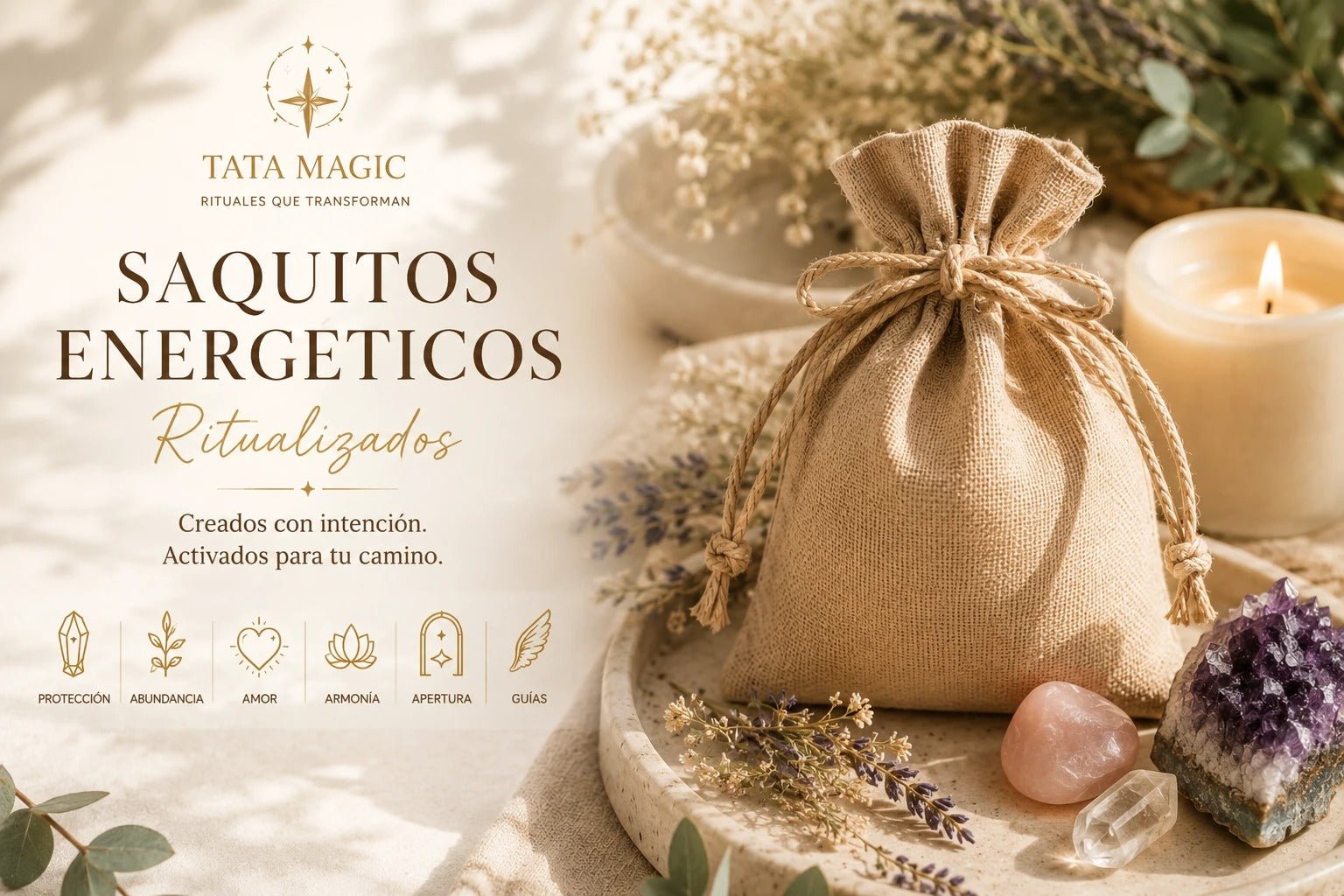 Saquitos Energéticos Ritualizados — Limpieza, Protección y Apertura de Caminos SaquitosTienda esotérica Málaga - Tata Magic: tienda Esotérica en Málaga